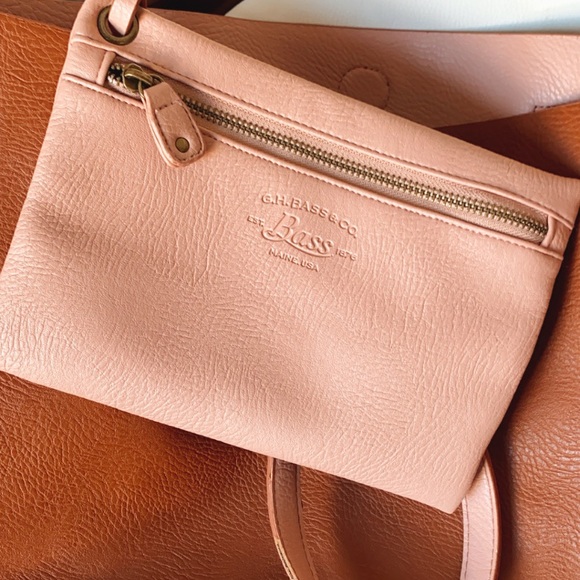 G.H. Bass & co Tan and pink interior Tote Purse - Picture 4 of 9